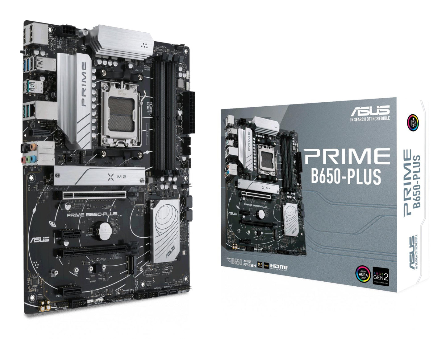 Mainboard|ASUS|AMD B650|SAM5|ATX|Memory DDR5|Memory slots 4|2xPCI-Express 4.0 1x|2xPCI-Express 4.0 16x|2xM.2|1xHDMI|1xDisplayPort|2xUSB 2.0|5xUSB 3.2|1xUSB-C|1xOptical S/PDIF|1xRJ45|5xAudio port|PRIMEB650-PLUS