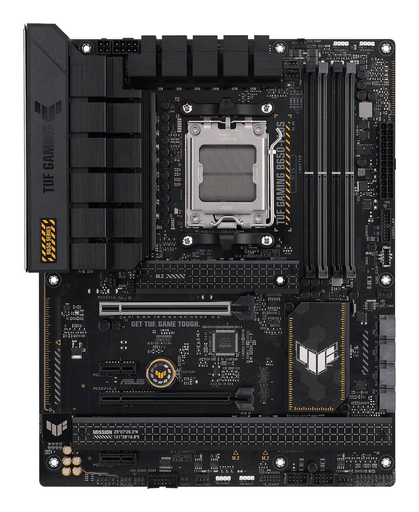 Peamine plaat|ASUS|AMD B650|SAM5|ATX|Mälu DDR5|Mälu pesad 4|2xPCI-Express 4.0 1x|2xPCI-Express 4.0 16x|3xM.2|1xHDMI|1xDisplayPort|4xUSB 2.0|2xUSB 3.2|2xUSB-C|1xRJ45|5xAudio port|TUFGAMINGB650-PLUS