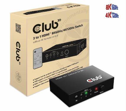 VIDEO SWITCH HDMI 3PORT/CSV-1381 CLUB3D