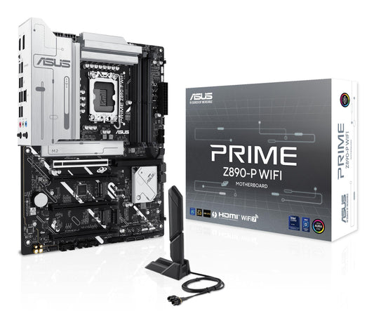 Mainboard|ASUS|Intel Z890|LGA1851|ATX|Memory DDR5|Memory slots 4|3xPCI-Express 4.0 16x|1xPCI-Express 5.0 16x|4xM.2|1xHDMI|1xDisplayPort|1xAudio-In|1xAudio-Out|1xMicrophone|4xUSB 2.0|2xUSB 3.0|1xUSB 3.1|1xUSB-C w/Thunderbolt|1xRJ45|PRIMEZ890-PWIFI