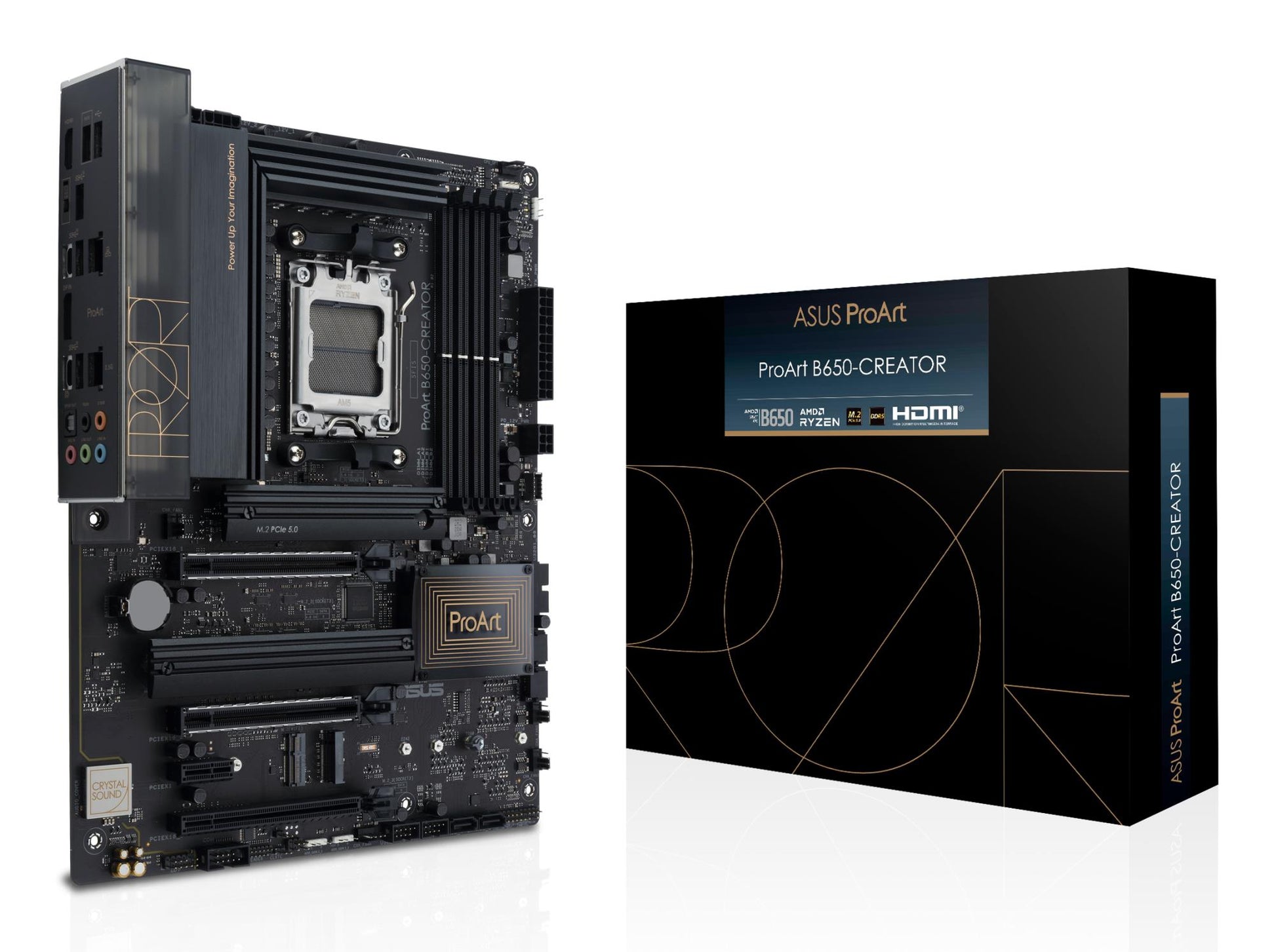 Mainboard|ASUS|AMD B650|SAM5|ATX|Memory DDR5|Memory slots 4|1xPCI-Express 4.0 1x|3xPCI-Express 4.0 16x|3xM.2|1xHDMI|1xDisplayPort|2xUSB 2.0|3xUSB 3.2|2xUSB-C|1xOptical S/PDIF|2xRJ45|5xAudio port|PROARTB650-CREATOR
