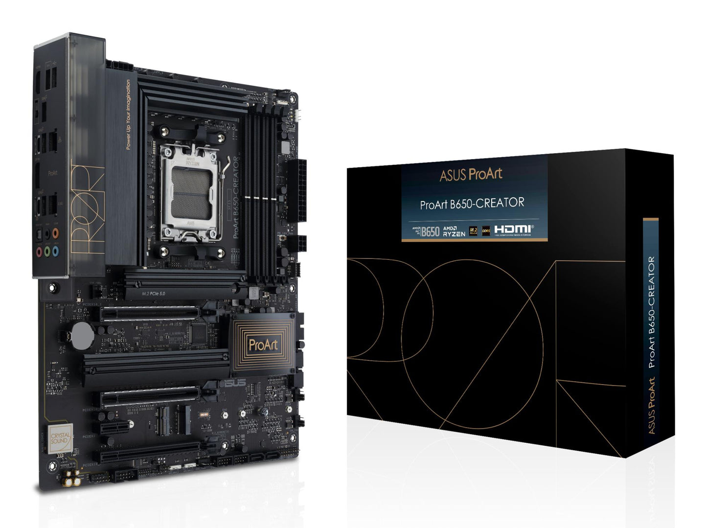 Mainboard|ASUS|AMD B650|SAM5|ATX|Memory DDR5|Memory slots 4|1xPCI-Express 4.0 1x|3xPCI-Express 4.0 16x|3xM.2|1xHDMI|1xDisplayPort|2xUSB 2.0|3xUSB 3.2|2xUSB-C|1xOptical S/PDIF|2xRJ45|5xAudio port|PROARTB650-CREATOR