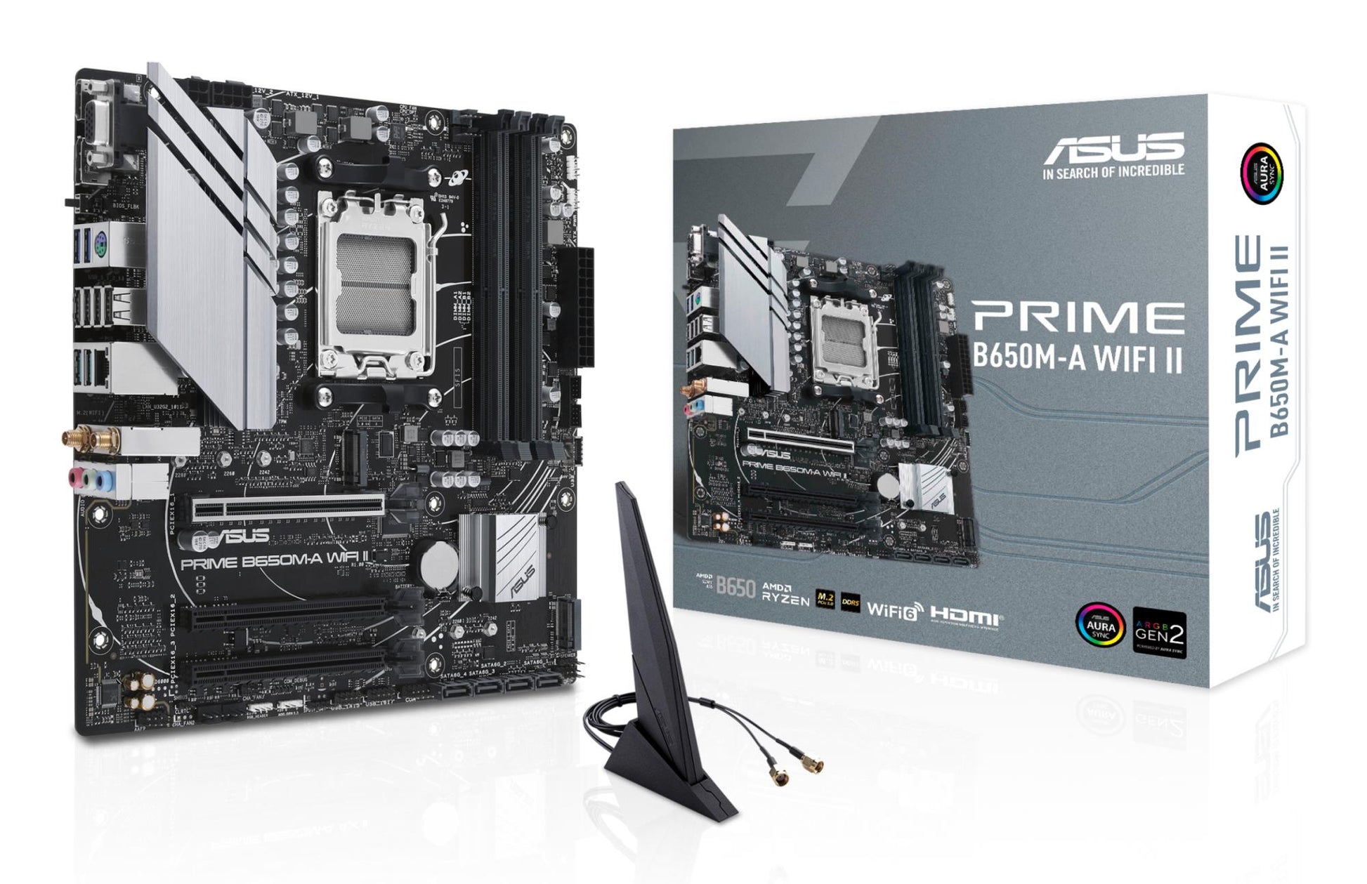 Peamine plaat|ASUS|AMD B650|Micro-ATX|Mälu DDR5|Mälu pesad 4|3xPCI-Express 4.0 16x|2xM.2|1x15pin D-sub|1xHDMI|1xDisplayPort|4xUSB 2.0|4xUSB 3.2|1xPS/2|1xRJ45|3xAudio port|PRIMEB650M-AWIFIII