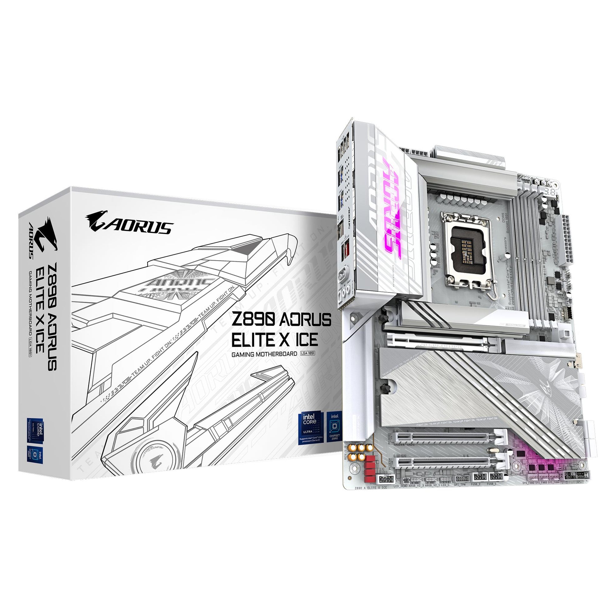 Mainboard|GIGABYTE|Intel Z890|LGA1851|ATX|Memory DDR5|Memory slots 4|1xPCI-Express 4.0 1x|1xPCI-Express 4.0 4x	|1xPCI-Express 5.0 16x|5xM.2|4xUSB 2.0|6xUSB 3.2|1xUSB-C w/Thunderbolt|1xOptical S/PDIF|1xRJ45|2xAudio port|Z890AELITEXICE