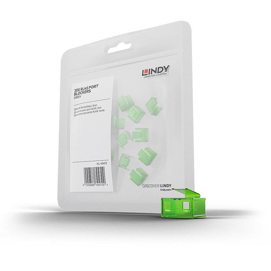 NET ACC RJ45 PORT BLOCKER/GREEN PACK20 40473 LINDY