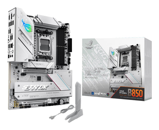 Mainboard|ASUS|AMD B850|SAM5|ATX|Memory DDR5|Memory slots 4|1xPCI-Express 4.0 16x|1xPCI-Express 5.0 16x|4xM.2|1xHDMI|1xDisplayPort|12xUSB 2.0|3xUSB-C|1xOptical S/PDIF|1xRJ45|2xAudio port|STRIXB850-AGAMINGWIFI