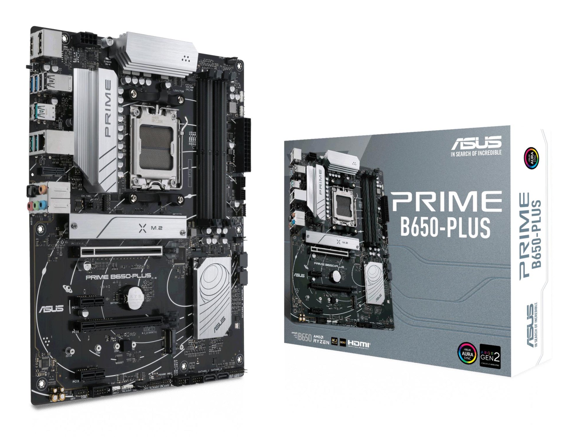 Mainboard|ASUS|AMD B650|SAM5|ATX|Memory DDR5|Memory slots 4|2xPCI-Express 4.0 1x|2xPCI-Express 4.0 16x|2xM.2|1xHDMI|1xDisplayPort|2xUSB 2.0|5xUSB 3.2|1xUSB-C|1xOptical S/PDIF|1xRJ45|5xAudio port|PRIMEB650-PLUS