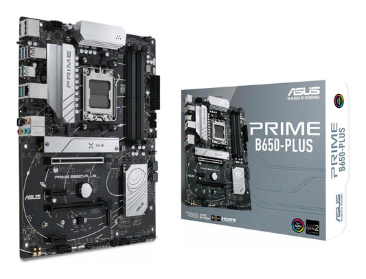 Mainboard|ASUS|AMD B650|SAM5|ATX|Memory DDR5|Memory slots 4|2xPCI-Express 4.0 1x|2xPCI-Express 4.0 16x|2xM.2|1xHDMI|1xDisplayPort|2xUSB 2.0|5xUSB 3.2|1xUSB-C|1xOptical S/PDIF|1xRJ45|5xAudio port|PRIMEB650-PLUS