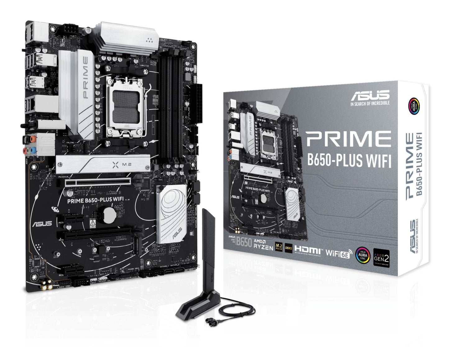 Mainboard|ASUS|AMD B650|SAM5|ATX|Memory DDR5|2xPCI-Express 4.0 1x|2xPCI-Express 4.0 16x|2xM.2|1xHDMI|1xDisplayPort|2xUSB 2.0|2xUSB 3.0|3xUSB 3.2|2xUSB-C|1xOptical S/PDIF|1xRJ45|5xAudio port|PRIMEB650-PLUSWIFI