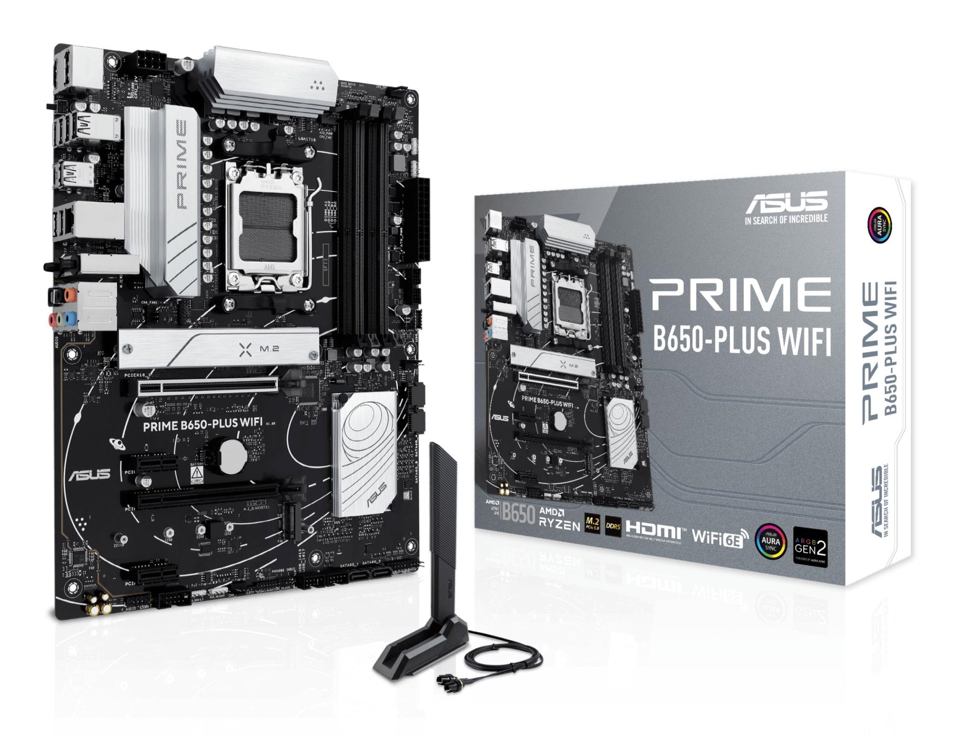 Mainboard|ASUS|AMD B650|SAM5|ATX|Memory DDR5|2xPCI-Express 4.0 1x|2xPCI-Express 4.0 16x|2xM.2|1xHDMI|1xDisplayPort|2xUSB 2.0|2xUSB 3.0|3xUSB 3.2|2xUSB-C|1xOptical S/PDIF|1xRJ45|5xAudio port|PRIMEB650-PLUSWIFI
