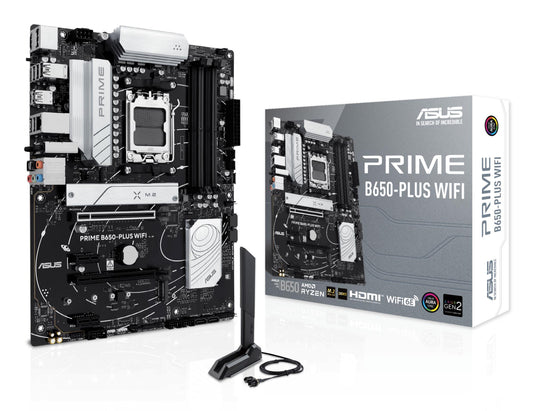 Mainboard|ASUS|AMD B650|SAM5|ATX|Memory DDR5|2xPCI-Express 4.0 1x|2xPCI-Express 4.0 16x|2xM.2|1xHDMI|1xDisplayPort|2xUSB 2.0|2xUSB 3.0|3xUSB 3.2|2xUSB-C|1xOptical S/PDIF|1xRJ45|5xAudio port|PRIMEB650-PLUSWIFI