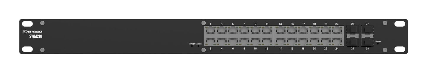 Switch|TELTONIKA|SWM281000200|Switch type Managed|Switch layer L2|24xRJ-45 ports|SWM281