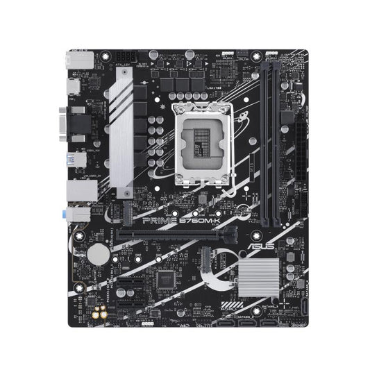 Mainboard|ASUS|Intel B760 Express|LGA1700|Micro-ATX|Memory DDR5|Memory slots 2|2xPCI-Express 4.0 1x|1xPCI-Express 4.0 16x|2xM.2|1x15pin D-sub|1xHDMI|2xUSB 2.0|4xUSB 3.2|1xPS/2|1xRJ45|3xAudio port|PRIMEB760M-K