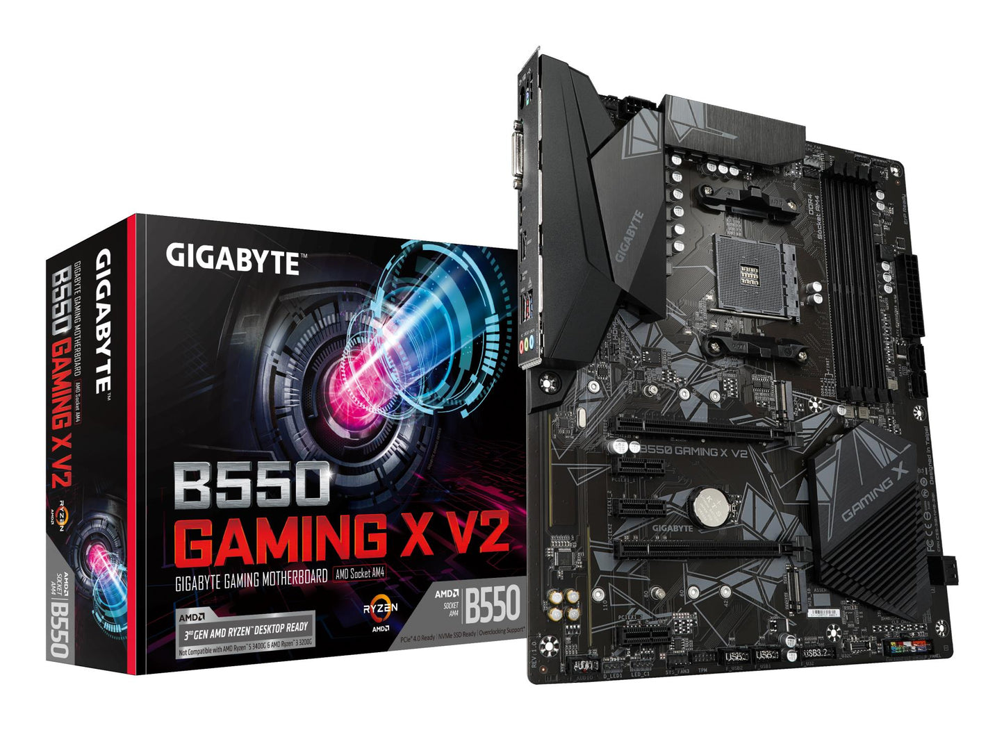 Mainboard|GIGABYTE|AMD B550|SAM4|ATX|Memory DDR4|Memory slots 4|3xPCI-Express 3.0 1x|1xPCI-Express 3.0 2x|1xPCI-Express 4.0 16x|2xM.2|1xDVI-D|1xHDMI|2xAudio-In|1xAudio-Out|2xUSB 2.0|4xUSB 3.2|1xPS/2|1xRJ45|B550GAMINGXV21.3
