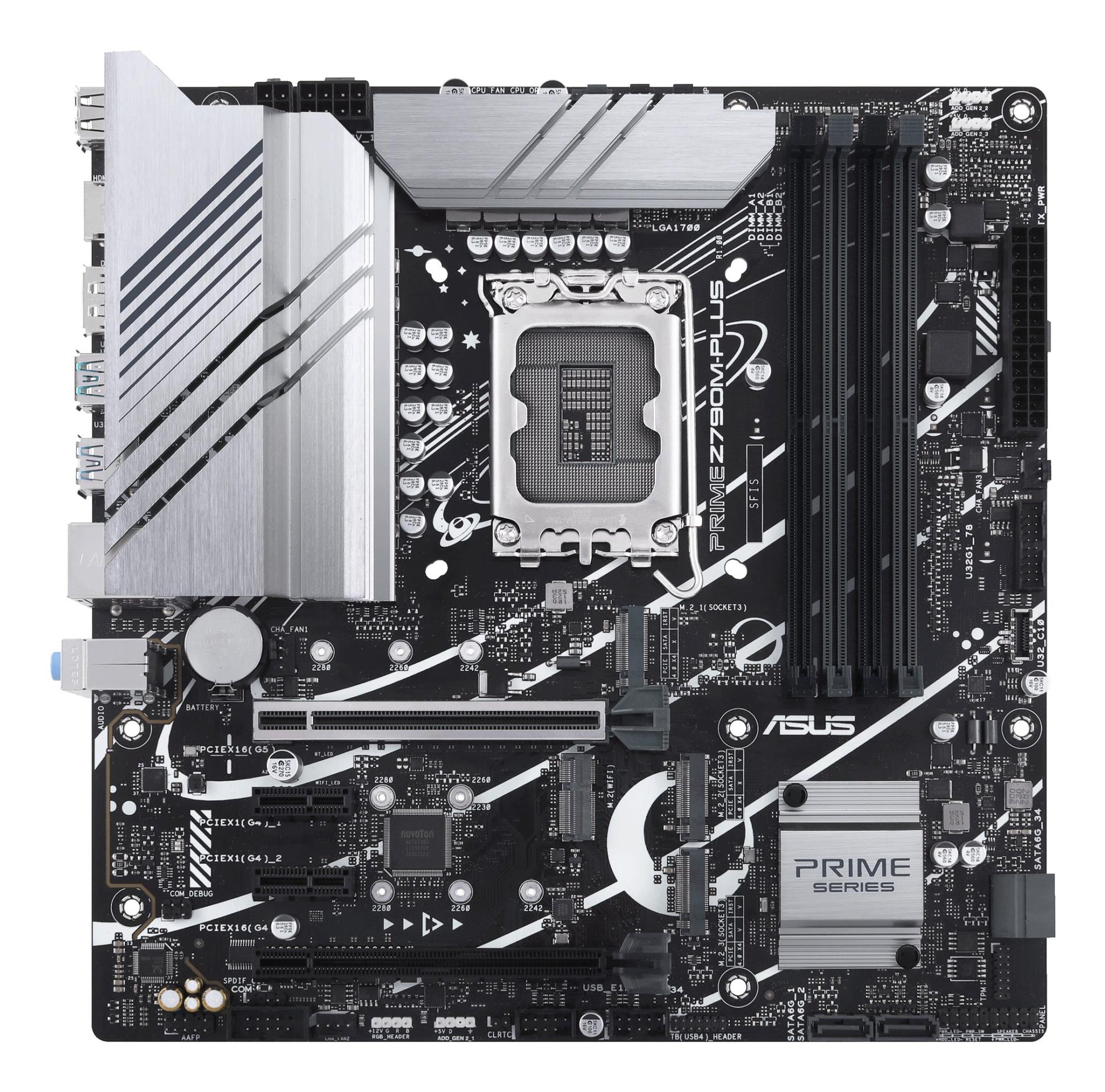 Peamine plaat|ASUS|Intel Z790|LGA1700|Micro-ATX|Mälu DDR5|Mälu pesad 4|2xPCI-Express 4.0 1x|1xPCI-Express 4.0 16x|1xPCI-Express 5.0 16x|3xM.2|1xHDMI|1xDisplayPort|2xUSB 2.0|5xUSB 3.2|1xUSB-C|1xRJ45|3xHeliport|PRIMEZ790M-PLUS