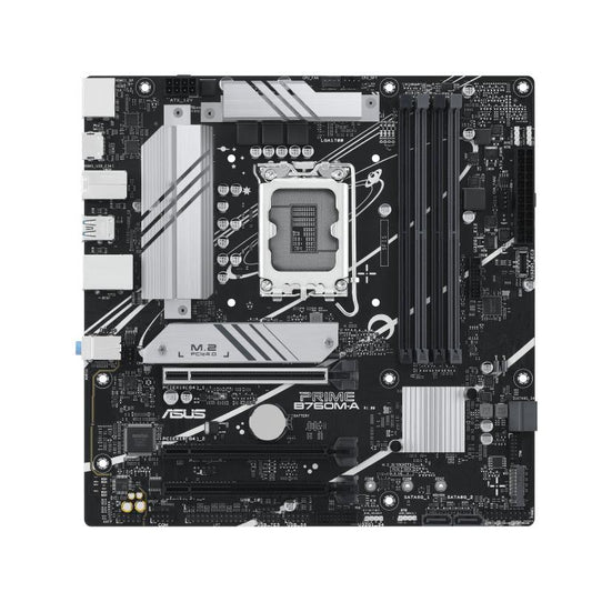 Mainboard|ASUS|Intel B760 Express|LGA1700|Micro-ATX|Memory DDR5|Memory slots 4|2xPCI-Express 4.0 16x|2xM.2|1xHDMI|2xDisplayPort|4xUSB 2.0|2xUSB 3.2|1xPS/2|1xRJ45|3xAudio port|PRIMEB760M-A-CSM