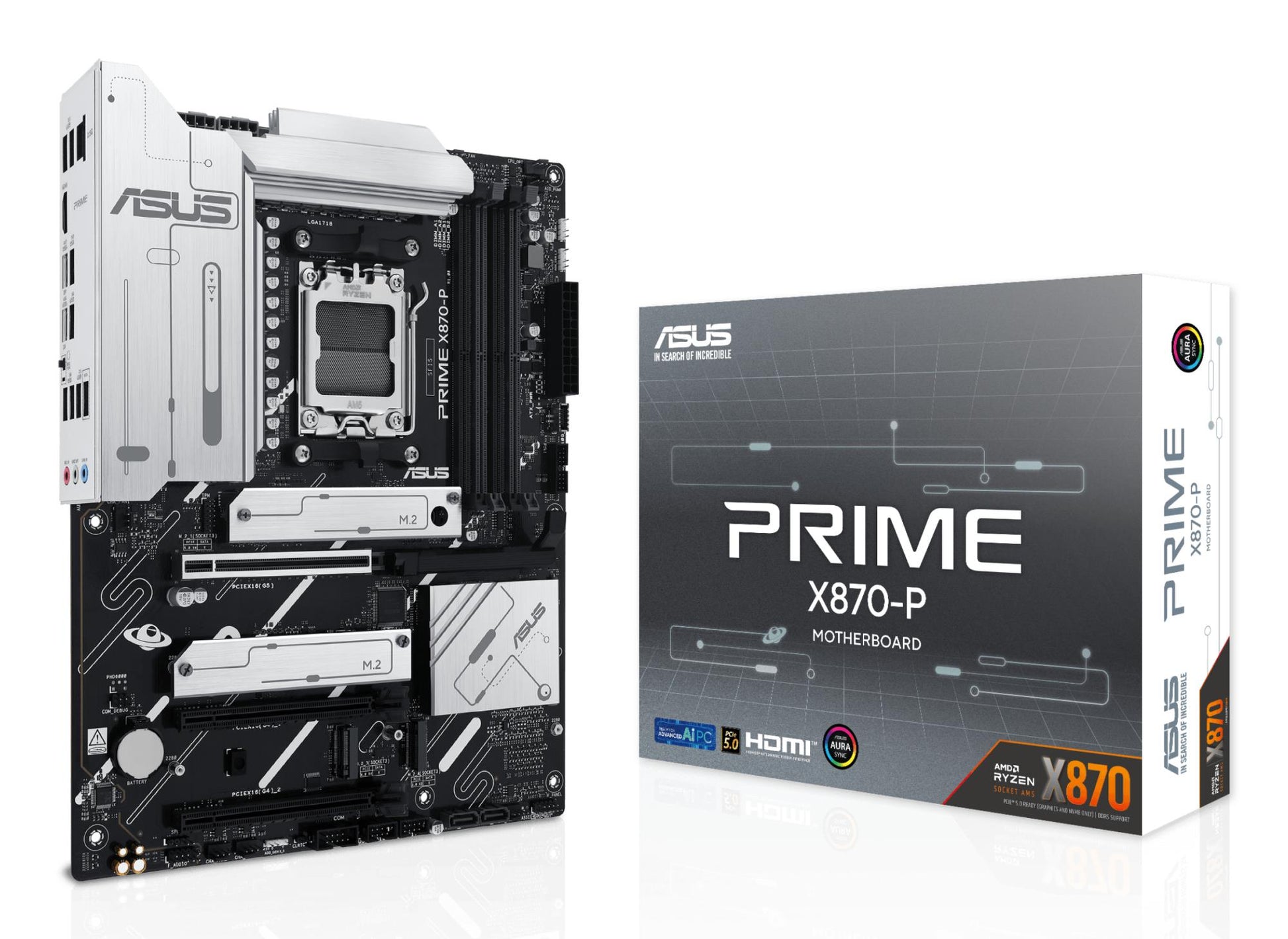 Mainboard|ASUS|AMD X870|SAM5|ATX|Memory DDR5|Memory slots 4|3xPCI-Express 4.0 16x|1xPCI-Express 5.0 16x|4xM.2|1xHDMI|4xUSB 2.0|4xUSB 3.2|2xUSB-C|1xRJ45|3xAudio port|PRIMEX870-P