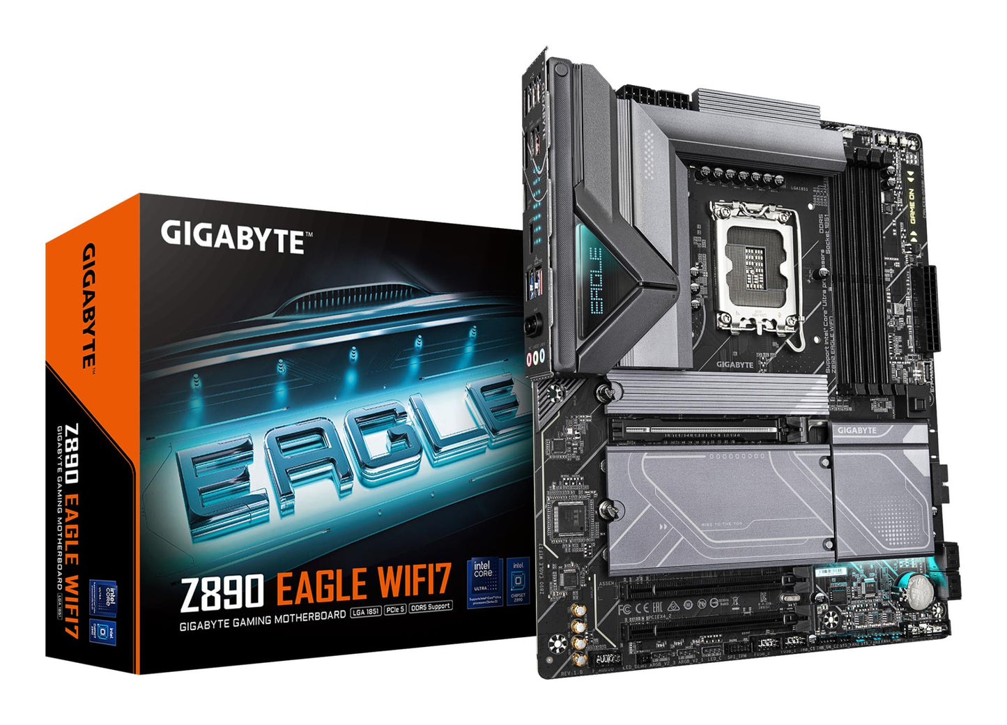 Peamine plaat|GIGABYTE|Intel Z890|LGA1851|ATX|Mälu DDR5|Mälu pesad 4|2xPCI-Express 4.0 4x|1xPCI-Express 5.0 16x|4xM.2|1xDisplayPort|4xUSB 2.0|5xUSB 3.2|1xUSB-C|1xRJ45|3xAudio port|Z890EAGLEWIFI7
