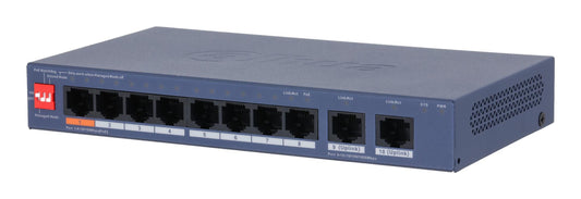 Lüliti|DAHUA|DH-CS4010-8ET2GT-60|Lüliti kiht L2|8xRJ-45 porti|RJ-45 portide tüüp Kiire Ethernet (10/100)|2xGigabit Ethernet (vask) portide arv|8xPower over Ethernet (PoE) portide arv|Kokku Power over Ethernet (PoE) eelarve 60 W|CS4010-8ET2GT-60