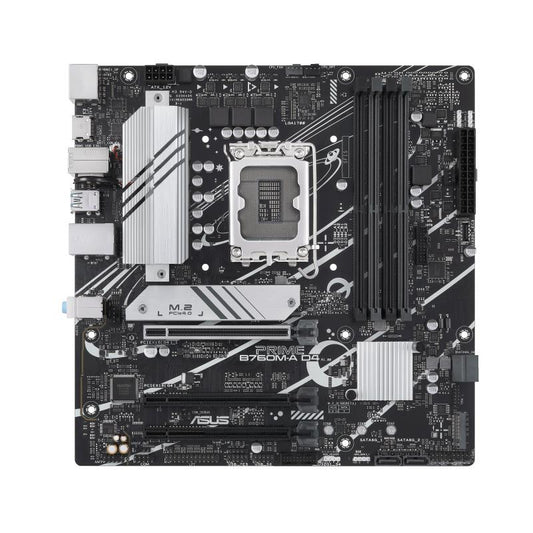 Mainboard|ASUS|Intel B760 Express|LGA1700|Micro-ATX|Memory DDR4|Memory slots 4|1xPCI-Express 4.0 16x|2xM.2|1xHDMI|1xDisplayPort|4xUSB 2.0|2xUSB 3.2|1xPS/2|1xRJ45|3xAudio port|PRIMEB760M-AD4-CSM