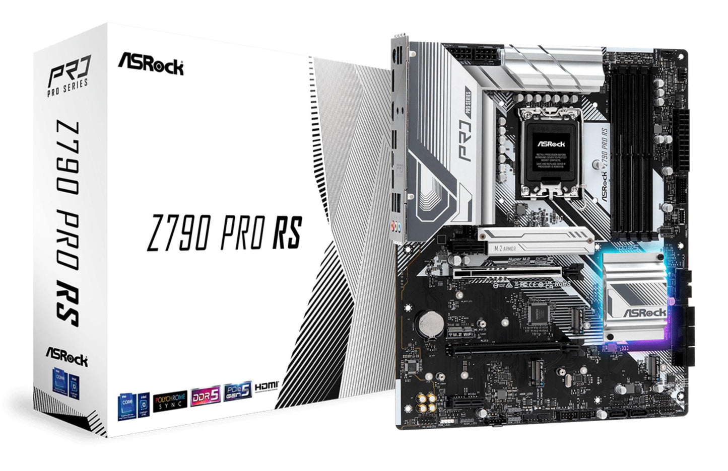 Peamine plaat|ASROCK|Intel Z790|LGA1700|ATX|Mälu DDR5|Mälu pesad 4|2xPCI-Express 3.0 1x|1xPCI-Express 4.0 16x|1xPCI-Express 5.0 16x|4xM.2|1xHDMI|1xDisplayPort|4xUSB 2.0|3xUSB 3.2|1xUSB-C|1xPS/2|1xRJ45|3xAudio port|Z790PRORS