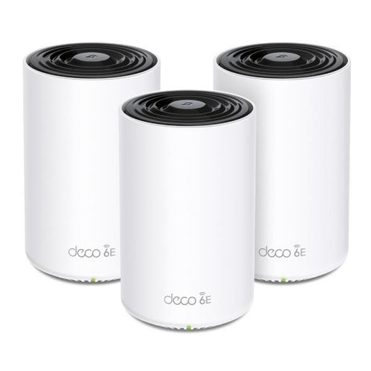 Juhtmevaba ruuter|TP-LINK|Juhtmevaba juurdepääsupunkt / ruuter|3-pakk|5400 Mbps|Mesh|Wi-Fi 6e|3x10/100/1000M|Antennide arv 4|DECOXE75(3-PAKK)