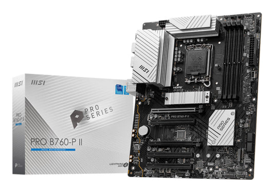Mainboard|MSI|Intel B760 Express|LGA1700|Memory DDR5|Memory slots 4|5xPCI-Express 5.0 16x|2xM.2|1xHDMI|1xDisplayPort|2xUSB 2.0|2xUSB 3.2|1xUSB-C|1xOptical S/PDIF|1xRJ45|5xAudio port|PROB760-PII