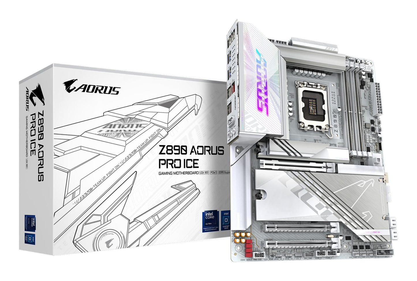 Peamine plaat|GIGABYTE|Intel Z890|LGA1851|ATX|Mälu DDR5|Mälu pesad 4|1xPCI-Express 4.0 1x|1xPCI-Express 4.0 4x|1xPCI-Express 5.0 16x|5xM.2|4xUSB 2.0|6xUSB 3.2|2xUSB-C Thunderboltiga|1xOptiline S/PDIF|1xRJ45|2xAudio port|Z890AORUSPROICE