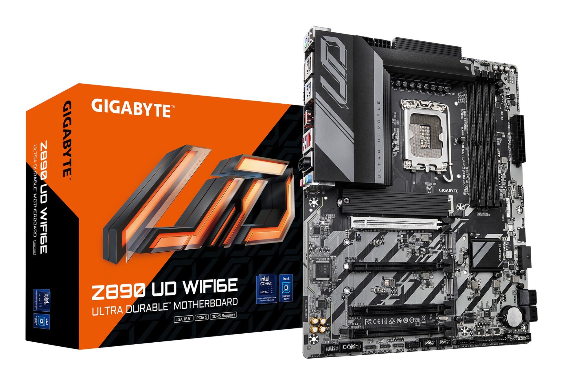 Mainboard|GIGABYTE|Intel Z890|LGA1851|ATX|Memory DDR5|Memory slots 4|1xPCI-Express 4.0 1x|2xPCI-Express 4.0 4x	|1xPCI-Express 5.0 16x|3xM.2|1xDisplayPort|4xUSB 2.0|5xUSB 3.2|1xUSB-C|1xPS/2|1xRJ45|3xAudio port|Z890UDWIFI6E