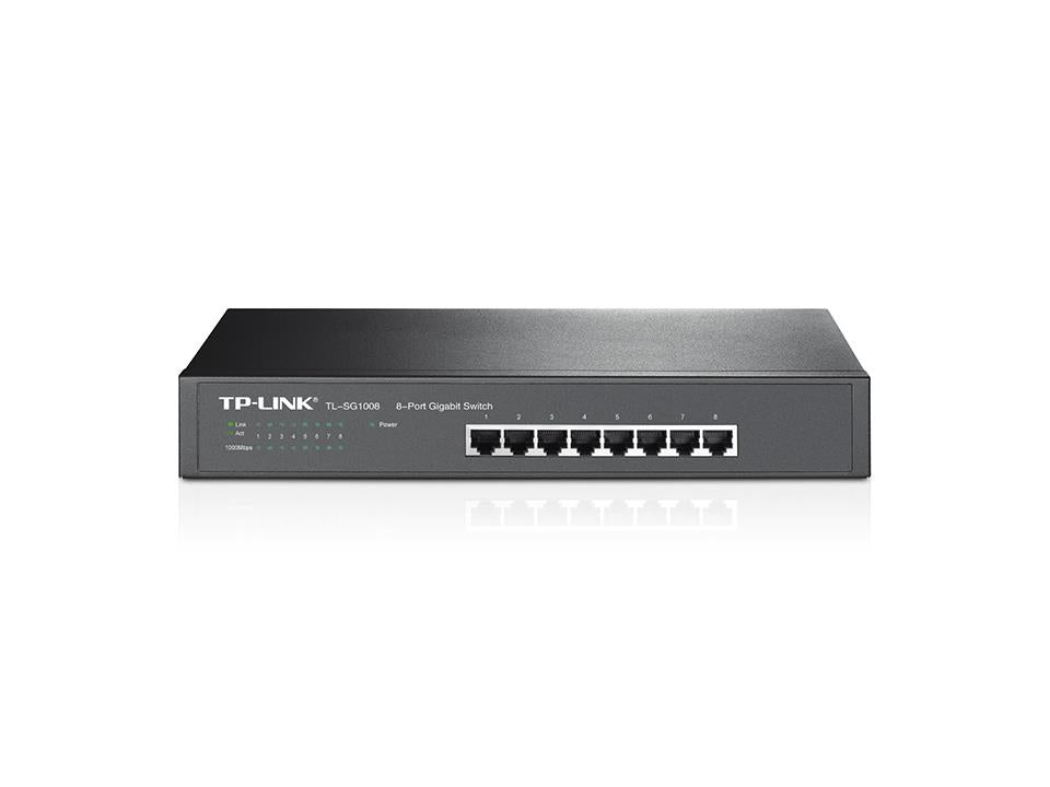 Switch|TP-LINK|Rack|8x10Base-T / 100Base-TX / 1000Base-T|TL-SG1008