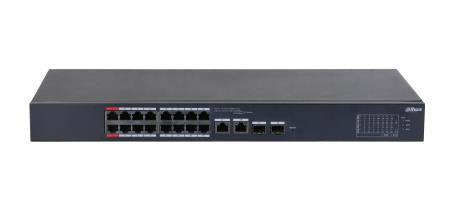 Lüliti|DAHUA|CS4218-16ET-240|Tüüp L2|Desktop/pedestal|16x10Base-T / 100Base-TX|PoE pordid 16|DH-CS4218-16ET-240
