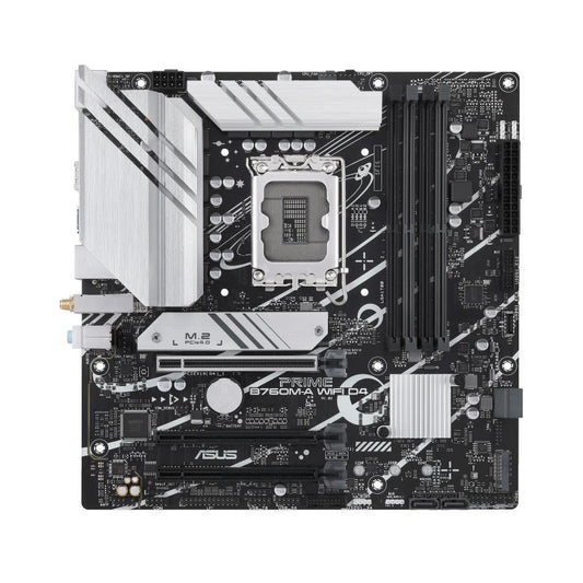 Mainboard|ASUS|Intel B760 Express|LGA1700|Micro-ATX|Memory DDR4|Memory slots 4|3xPCI-Express 4.0 16x|2xM.2|2xHDMI|1xDisplayPort|4xUSB 2.0|2xUSB 3.2|1xPS/2|1xRJ45|3xAudio port|PRIMEB760M-AWIFID4