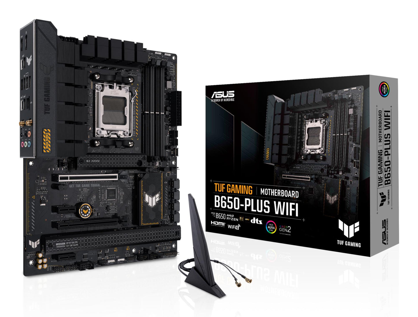 Peamine plaat|ASUS|AMD B650|SAM5|ATX|Mälu DDR5|Mälu pesad 4|2xPCI-Express 4.0 1x|2xPCI-Express 4.0 16x|3xM.2|1xHDMI|1xDisplayPort|4xUSB 2.0|2xUSB 3.2|2xUSB-C|1xRJ45|5xAudio port|TUFGAMINGB650-PLUSWIFI