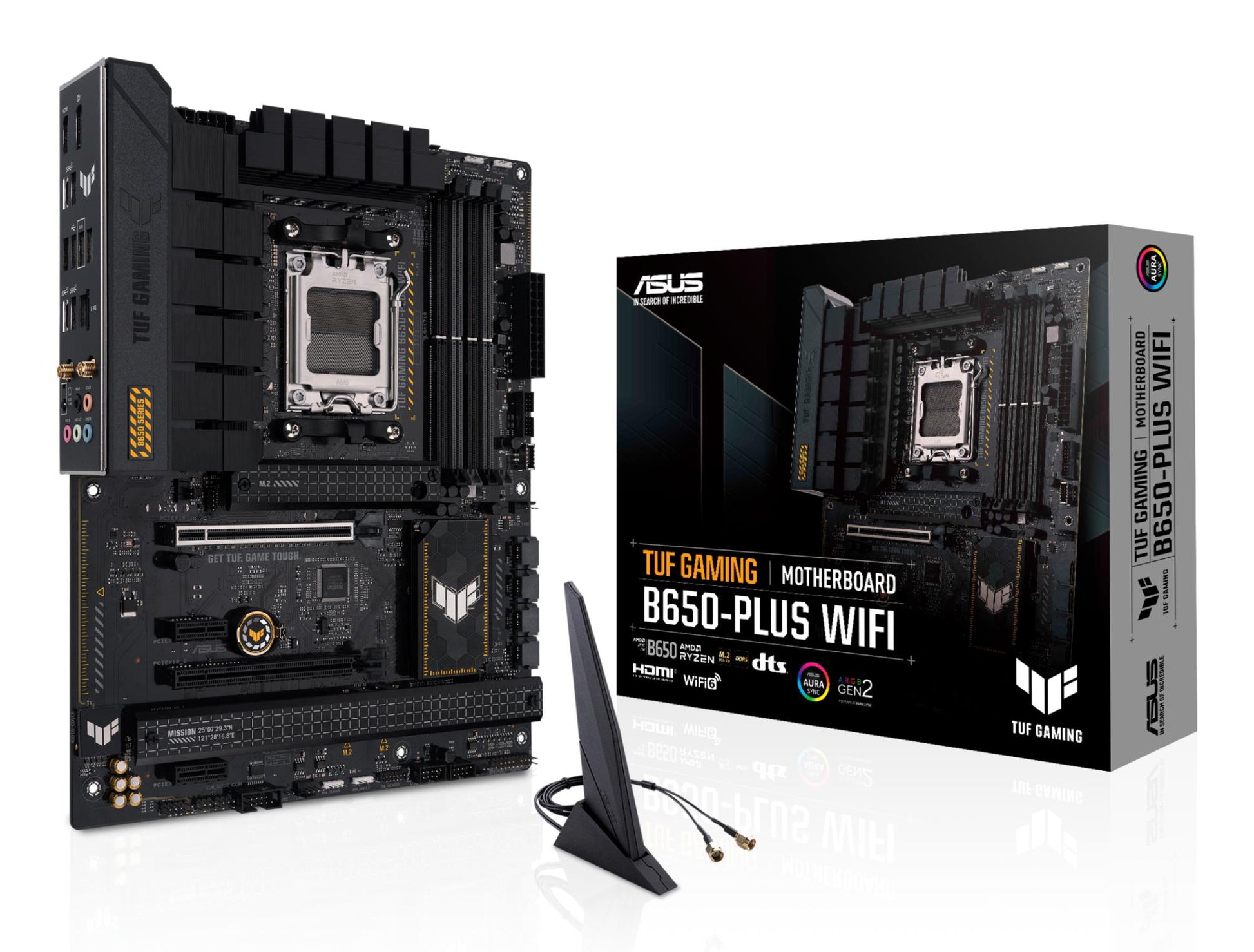 Peamine plaat|ASUS|AMD B650|SAM5|ATX|Mälu DDR5|Mälu pesad 4|2xPCI-Express 4.0 1x|2xPCI-Express 4.0 16x|3xM.2|1xHDMI|1xDisplayPort|4xUSB 2.0|2xUSB 3.2|2xUSB-C|1xRJ45|5xAudio port|TUFGAMINGB650-PLUSWIFI