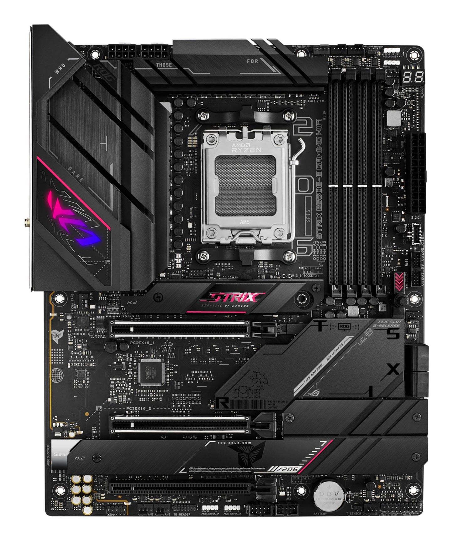 Emaplaat|ASUS|AMD B650|SAM5|ATX|Mälu DDR5|Mälu pesad 4|1xPCI-Express 4.0 16x|2xPCI-Express 5.0 16x|4xM.2|1xHDMI|1xDisplayPort|4xUSB 2.0|6xUSB 3.2|2xUSB-C|1xOptical S/PDIF|1xRJ45|5xAudio port|STRIXB650E-EGAMINGWIFI