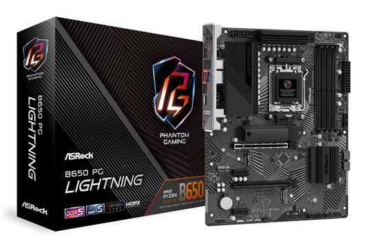 Mainboard|ASROCK|AMD B650|SAM5|ATX|Memory DDR5|Memory slots 4|2xPCI-Express 4.0 1x|2xPCI-Express 4.0 16x|3xM.2|1xHDMI|1xAudio-In|1xAudio-Out|1xMicrophone|4xUSB 2.0|7xUSB 3.2|2xUSB-C|1xRJ45|B650PGLIGHTNING