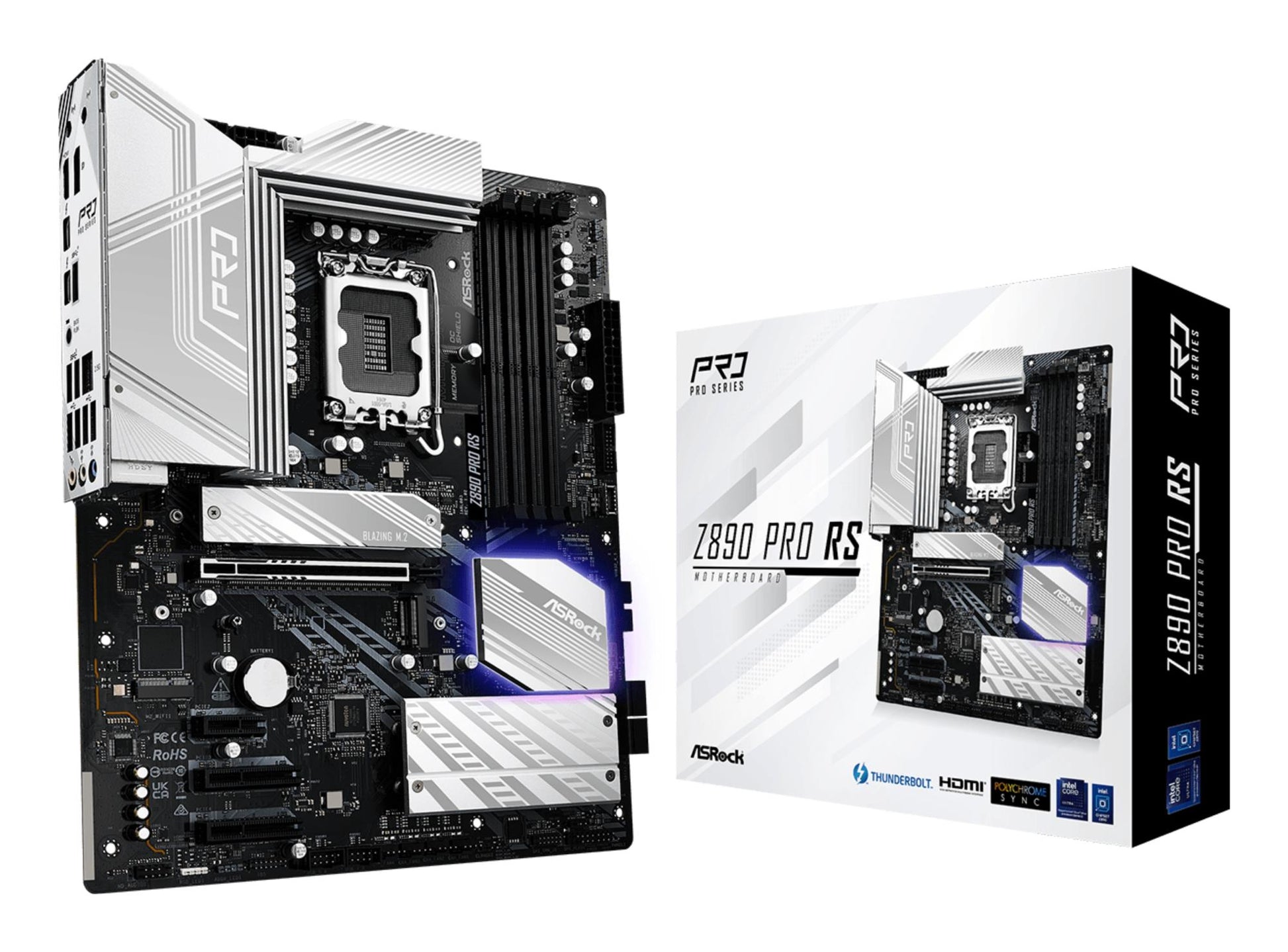 Peamine plaat|ASROCK|Intel Z890|LGA1851|ATX|Mälu DDR5|Mälu pesad 4|1xPCI-Express 4.0 1x|2xPCI-Express 4.0 4x	|1xPCI-Express 5.0 16x|1xM.2|1xHDMI|1xDisplayPort|4xUSB 2.0|2xUSB 3.1|1xUSB 3.2|2xUSB-C Thunderboltiga|1xRJ45|3xAudio port|Z890PRORS