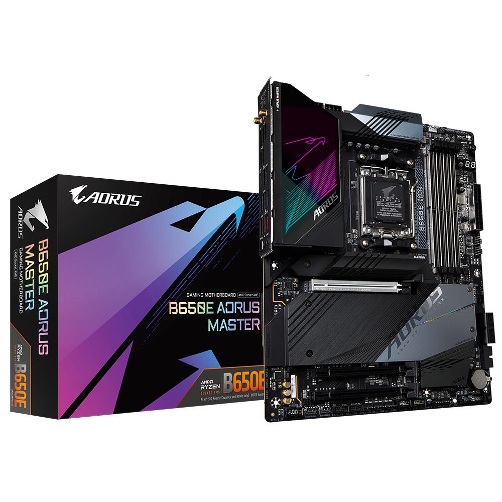 Mainboard|GIGABYTE|AMD B650|SAM5|ATX|Memory DDR5|Memory slots 4|2xPCI-Express 4.0 16x|1xPCI-Express 5.0 16x|4xM.2|1xHDMI|4xUSB 2.0|8xUSB 3.2|1xUSB-C|1xOptical S/PDIF|1xRJ45|2xAudio port|B650EAORUSMASTER1.0