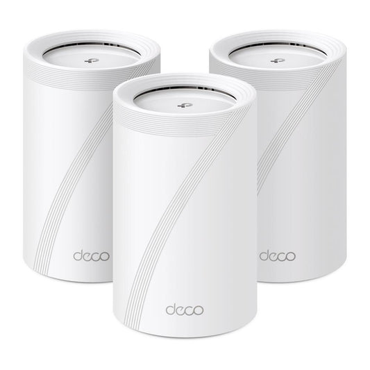 Traadita ruuter|TP-LINK|Traadita ligipääsupunkt / ruuter|3-pakk|9300 Mbps|Mesh|Wi-Fi 7|USB 3.0|4x2.5GbE|LAN \ WAN pordid 4|Antenne arv 4|DECOBE65(3-PAKK)