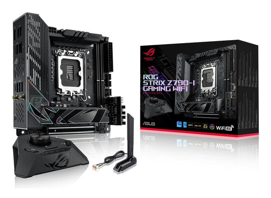 Mainboard|ASUS|Intel Z790|MiniITX|Memory DDR5|Memory slots 2|1xPCI-Express 5.0 16x|2xM.2|1xHDMI|2xUSB 2.0|4xUSB 3.2|1xUSB-C|2xUSB-C w/Thunderbolt|1xRJ45|ROGSTRIXZ790-IGAMWIFI