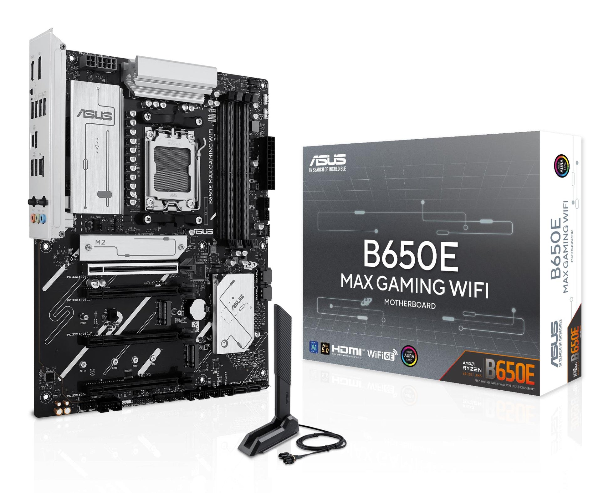Emaplaat|ASUS|AMD B650|SAM5|ATX|Mälu DDR5|Mälu pesad 4|2xPCI-Express 3.0 16x|1xPCI-Express 4.0 16x|1xPCI-Express 5.0 16x|3xM.2|1xHDMI|1xDisplayPort|2xUSB 2.0|5xUSB 3.2|1xUSB-C|1xRJ45|3xAudio port|B650EMAXGAMINGWIFI