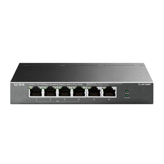 Lüliti|TP-LINK|TL-SF1006P|Desktop/pedestal|6x10Base-T / 100Base-TX|PoE+ port 4|TL-SF1006P