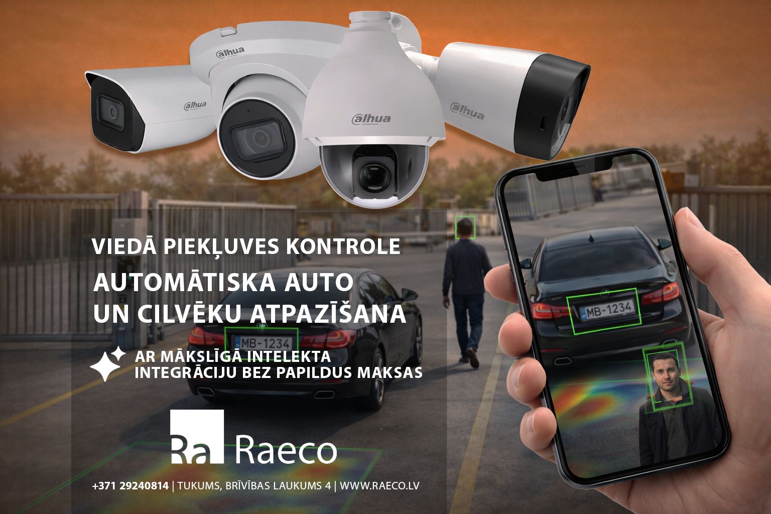 Piekļuves kontrole, auto automatizācija un cilvēku atpazīšana